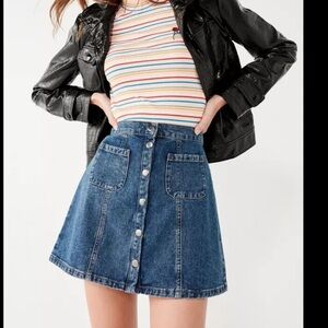 BDG Urban Outfitters jean snap skirt Sz Small
